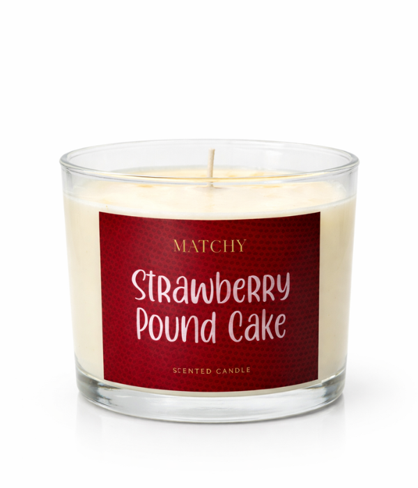 Matchy Strawberry pound cake Candle