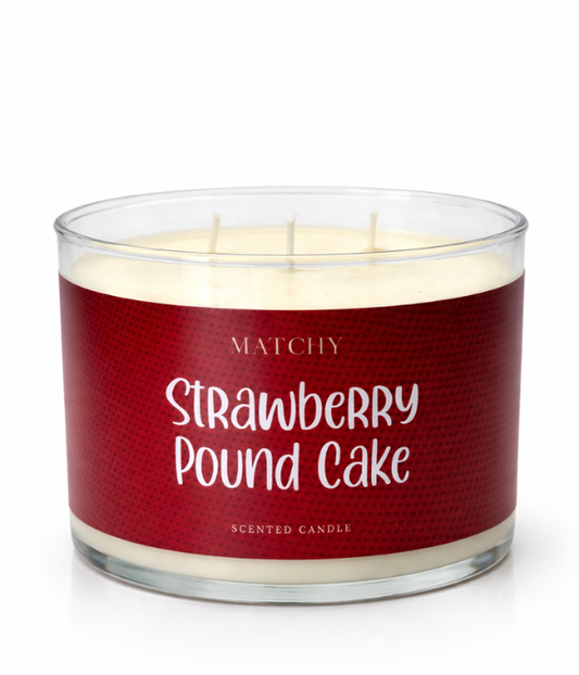 Matchy Strawberry pound cake Candle