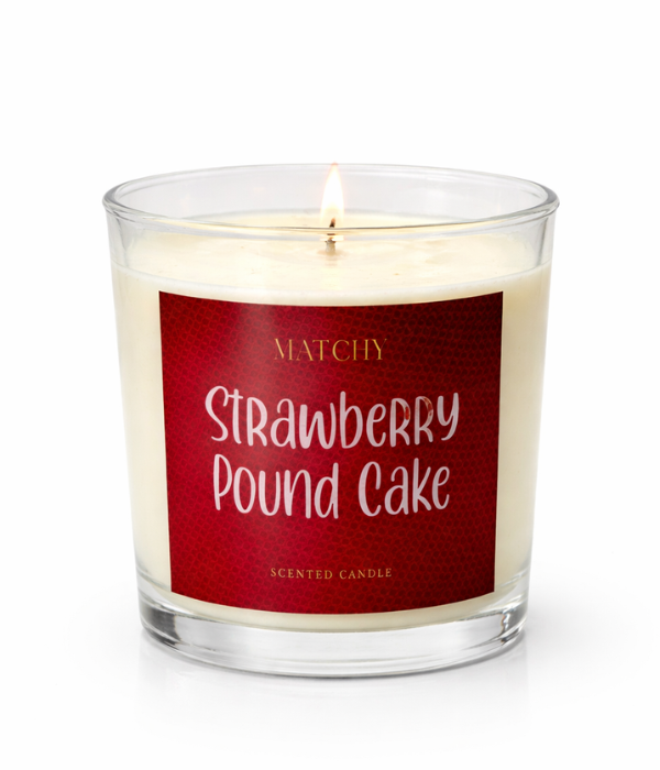 Matchy Strawberry pound cake Candle